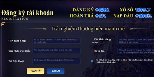 Đăng ký QH88 dễ dàng